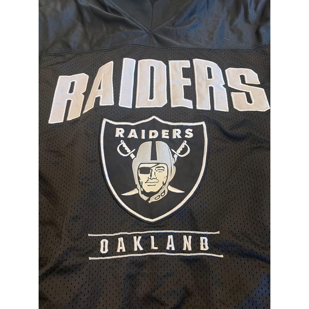 NFL Oakland Raiders Black Jersey Hoodie Mens 4XL Embroidered Logo Sweatshirt